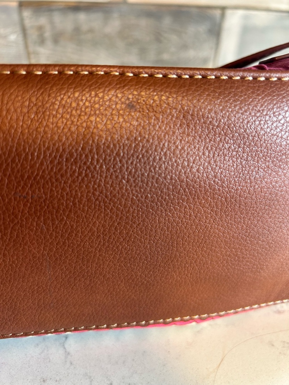 Sakroots Metro Tote Burgundy Faux Suede & Multicolor Pattern Shoulder Bag - Picture 11 of 16